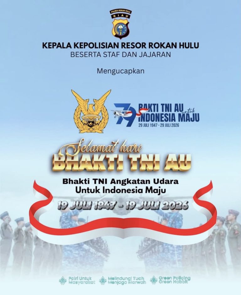 Hari Bhakti TNI AU ke-79, Kapolres Rokan Hulu Tegaskan Komitmen Sinergitas TNI-Polri