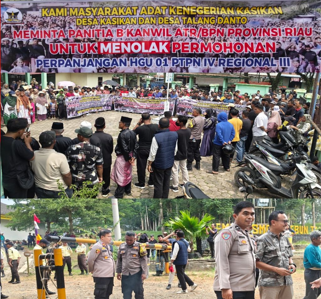 Aksi Damai Tuntut Hak Adat — Depan Kantor PTPN IV Distrik Barat