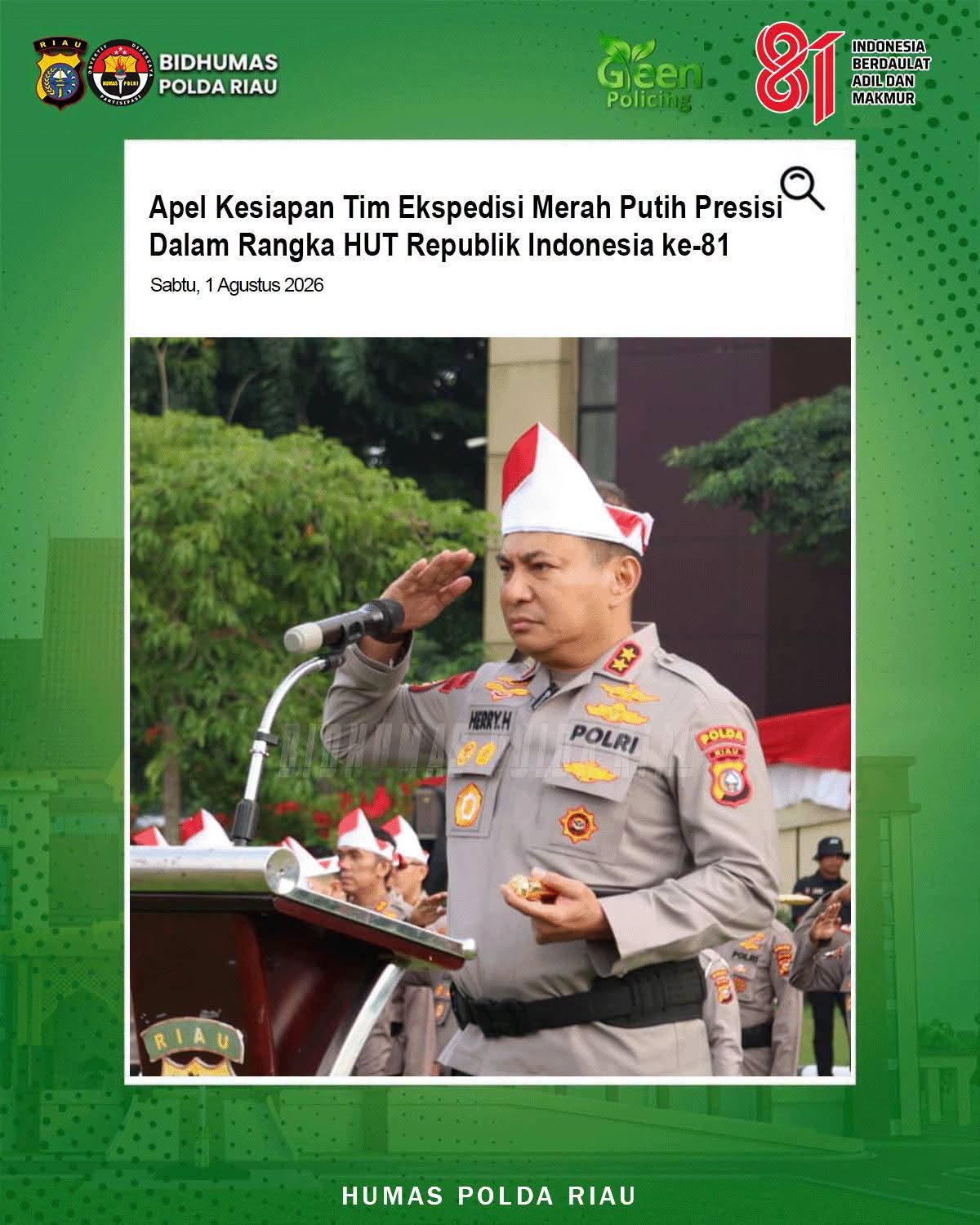 Ekspedisi ini adalah wujud nyata kehadiran dan kepedulian Polri di tengah masyarakat pesisir."— Irjen Pol. Dr. Herry Heryawan, S.I.K., M.H., M.Hum. (Kapolda Riau)