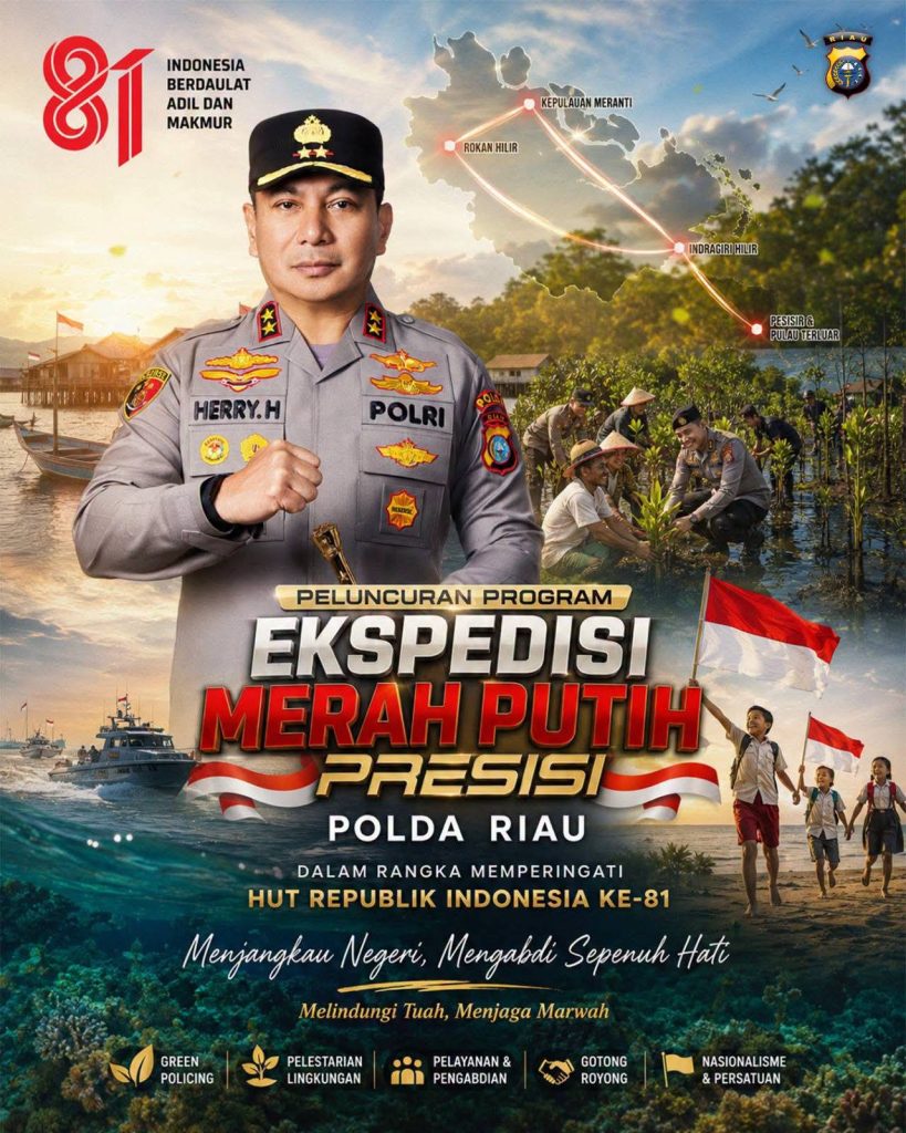 Foto: Polda Riau Luncurkan Ekspedisi Merah Putih Presisi 2026 Menyambut HUT ke-81 RI