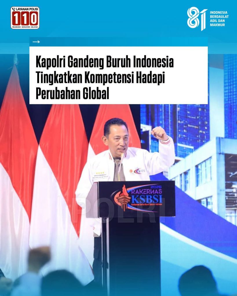 Kapolri Listyo Sigit: Buruh Harus Tingkatkan Kompetensi Hadapi Era Teknologi & Ekonomi Global