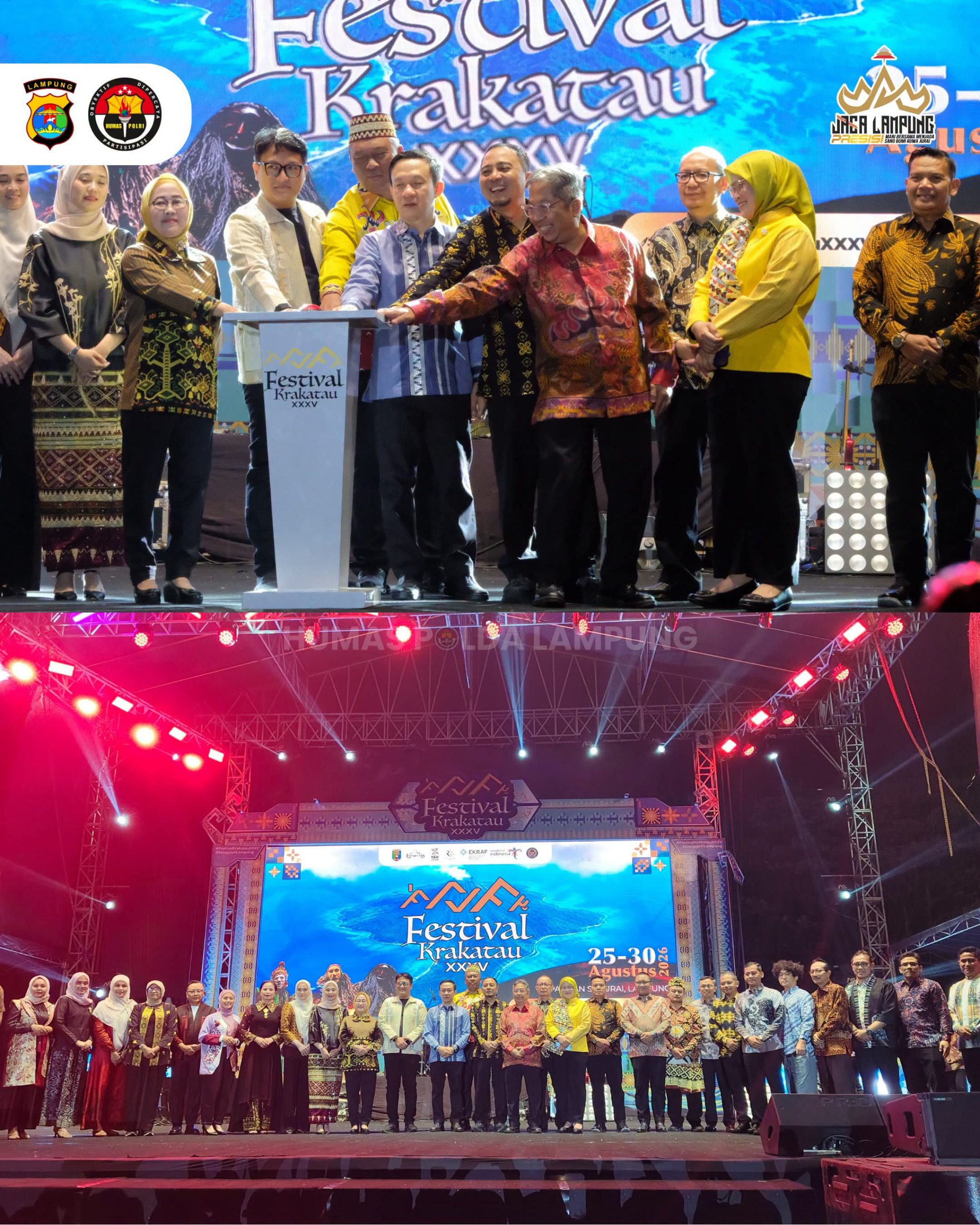 Kabid Humas Polda Lampung Kombes Pol Yuni Iswandari Yuyun hadiri Festival Krakatau XXXV Tahun 2026 di Bandar Lampung — 29 Agustus 2026