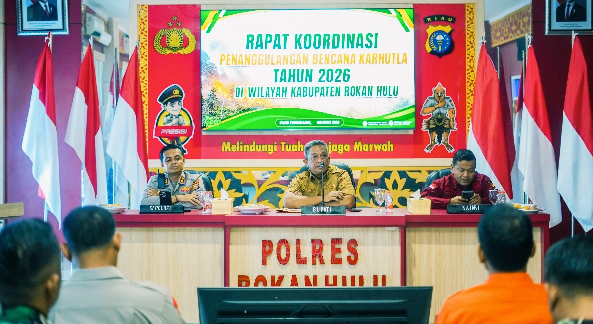 Rakor Penanganan Karhutla Kabupaten Rokan Hulu 2026