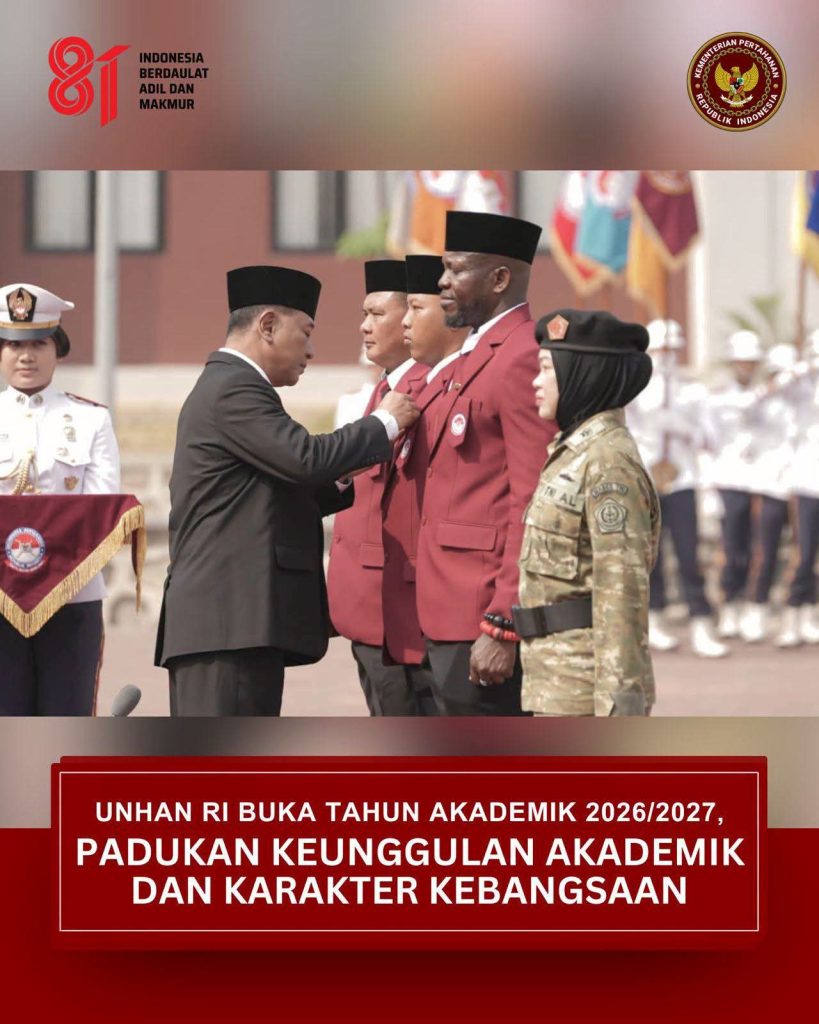 UNHAN RI RESMI BUKA TAHUN AKADEMIK 2026/2027, 1.310 MAHASISWA BARU MULAI PENDIDIKAN