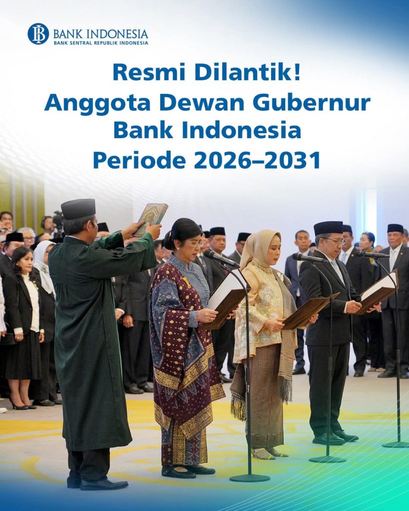 Destry Damayanti Dilantik Gubernur BI, Lengkapi Dewan Gubernur 2026–2031
