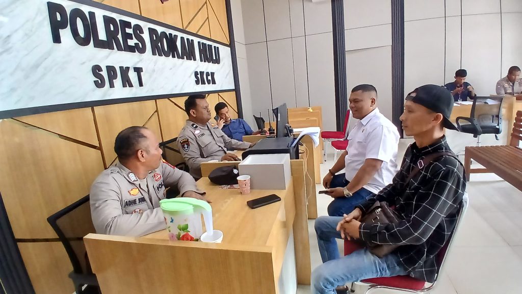 Pelaporan dugaan penghalangan tugas jurnalistik ke Polres Rokan Hulu, 2 September 2026