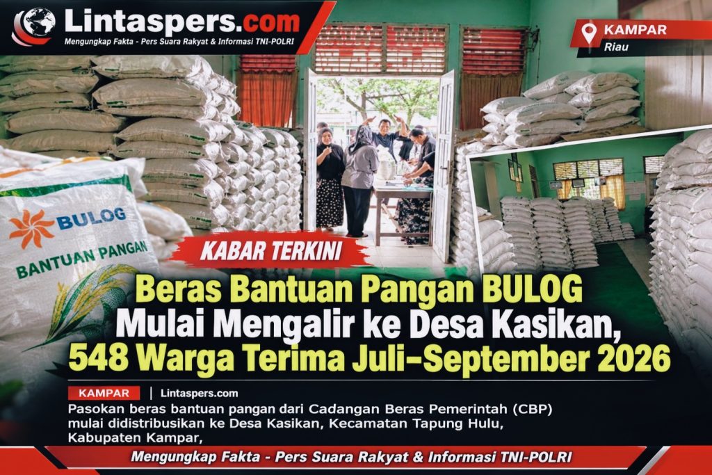 Bantuan BULOG: 548 Warga Kasikan Terima 1.644 Sak Beras