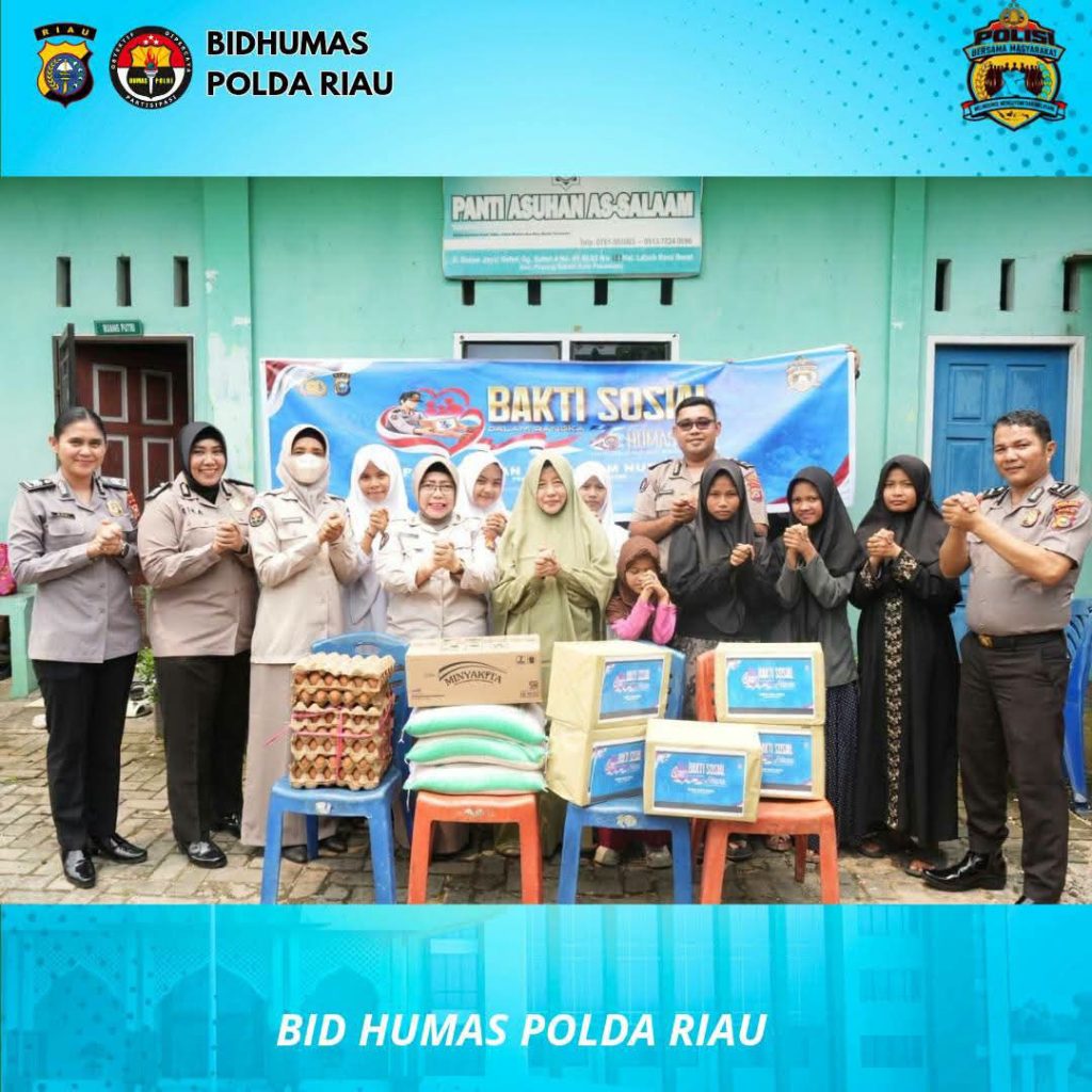 Bakti Sosial 75 Tahun Humas Polri di Panti Asuhan Pekanbaru