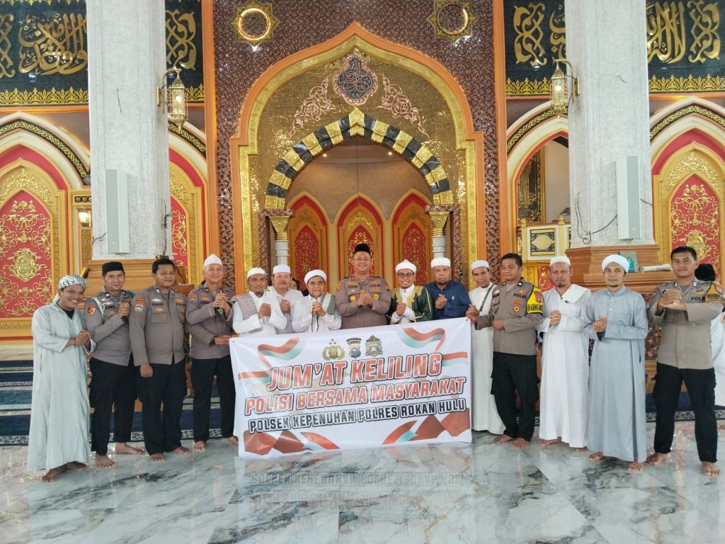 Kapolsek Kepenuhan Gelar Jumat Keliling di Masjid Besar Al-Ikhwan