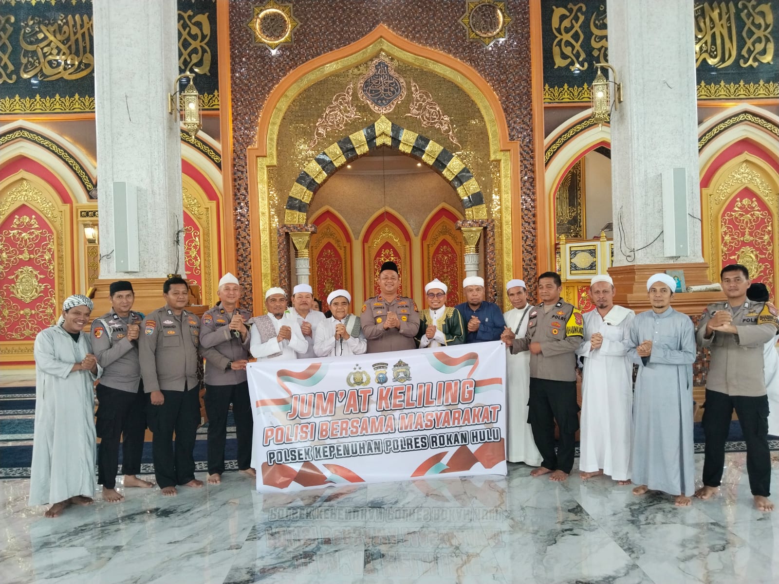 Kapolsek Kepenuhan Gelar Jumat Keliling di Masjid Besar Al-Ikhwan